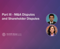 M&A Disputes and Shareholder Disputes – Part III