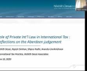 NDA cCep – Role of Private International Law in International Tax : Reflections on Aberdeen judgment